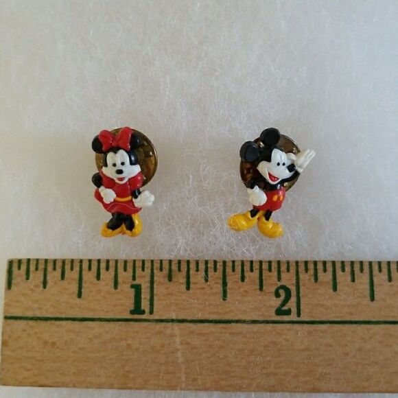 𝅺Ballou Bintage Minnie Mouse  Mickey Mouse Pins Walt Disney Jewelry Lapel Pins - Picture 6 of 7